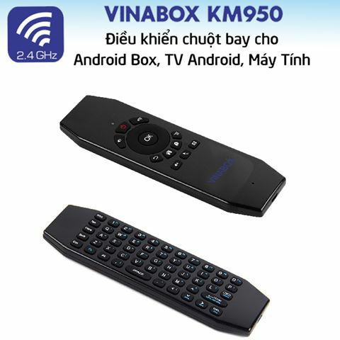 Chuột bay bàn phim VINABOX KM950 - KM950V CÓ VOICE - sử dụng Pin sạc