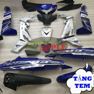 Dàn áo xe SIRIUS đười 2005 đến 2018 nhựa ABS cao cấp Màu Xanh Tím Than [ CÓ TEM] Củ hậu xe Sirius - SPA-DG-Si-tím