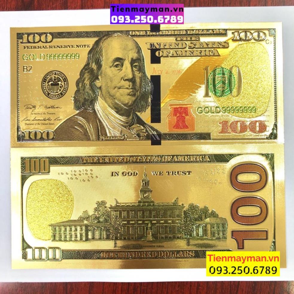 [SHOPEE TRỢ GIÁ] Lá vàng 100 USD Mẫu Mới Lì Xì Tết Cực Ý Nghĩa