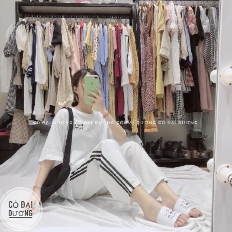 Quần ống rộng đũi 3 sọc siêu mát siêu xin ( ảnh thật)