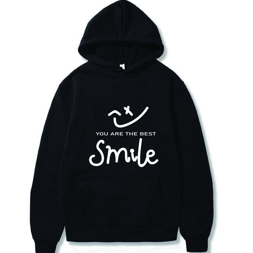 Áo nỉ đôi form rộng ,áo sweater thu đông cực chất in hình smile AMZ6