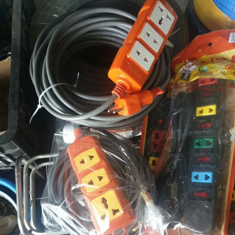 Bộ ổ cắm chịu tải DAPHACO 2×1.5 3M/5M/8M/10M/20M, Màu phích ngẫu nhiên CAM/TRẮNG | A_Vy Shop