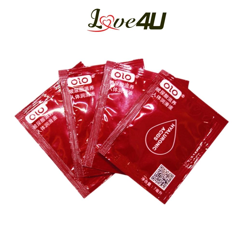 Gel bôi trơn, dầu bôi trơn cao cấp gốc nước dễ vệ sinh dạng gói dễ sử dụng OLO T02 - LOVE4U