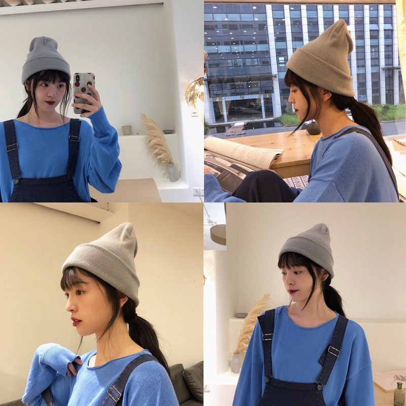 Mũ len phong cách hip hop Hàn Quốc thời trang cho nam nữ