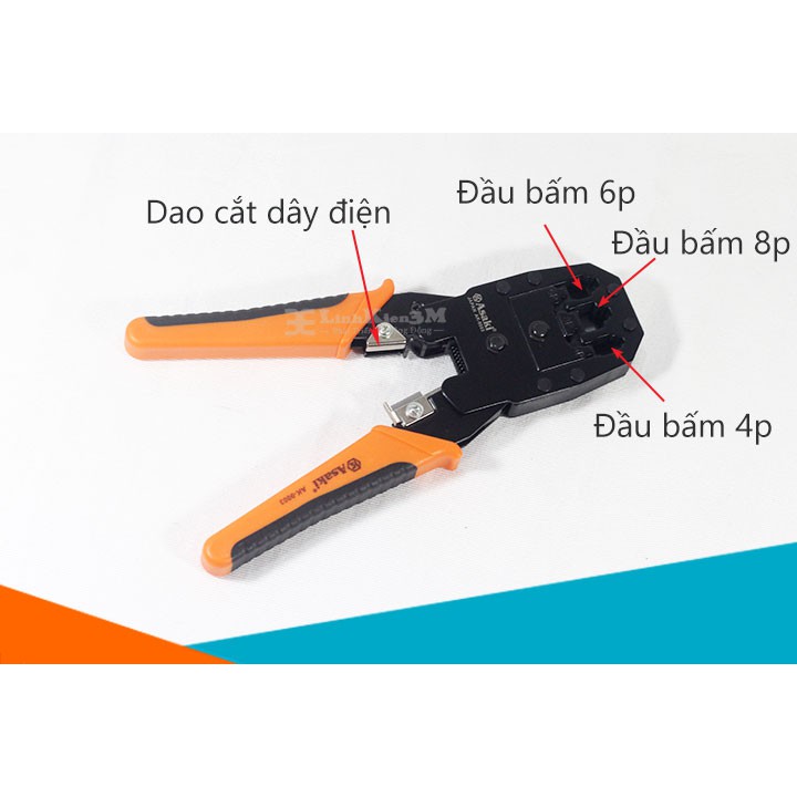 Kìm Tuốt Dây-Bấm Cốt Tự Động Asaki AK-0339