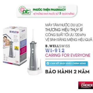 Máy tăm nước cầm tay chính hãng Thụy Sĩ B.Well Swiss WI-912 có bảo hành 2 năm Máy tăm nước b well bwell WI912