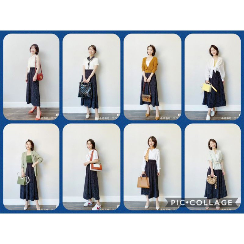 (UNIQLO Nhật chính hãng) NỮ- Chân váy midi chấm bi dáng dài Crape Jersey Skirt | BigBuy360 - bigbuy360.vn