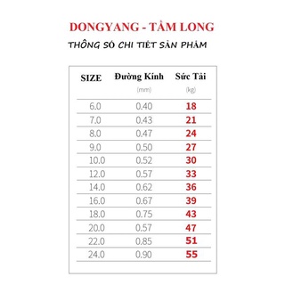 Dây cước săn hàng câu cá, đơn, câu đài - DONGYANG- TẦM LONG, cước nội địa chuyên săn cá trắm đen, cá tầm