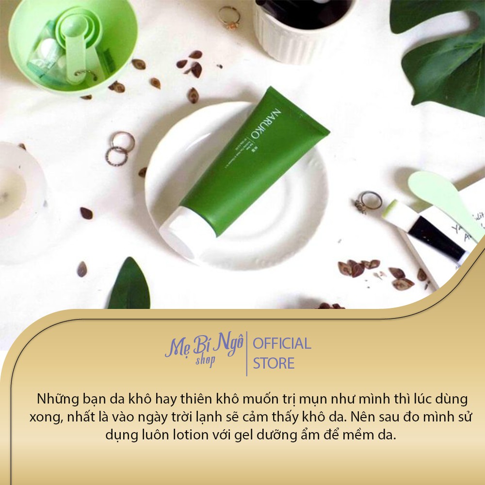 Sữa rửa đất sét mặt tràm trà NARUKO Tea Tree Purifying Clay Mask & Cleanser nội địa Đài Loan | BigBuy360 - bigbuy360.vn