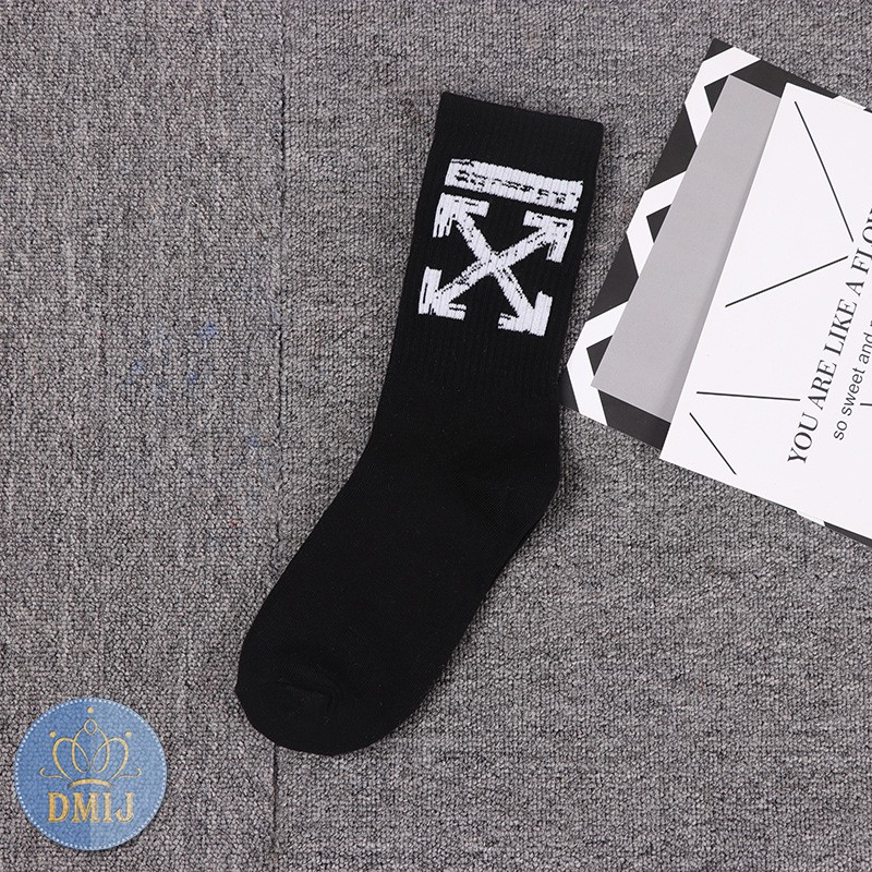 Tất nam nữ cổ cao họa tiết chữ X vớ unisex cổ cao nhiều mẫu