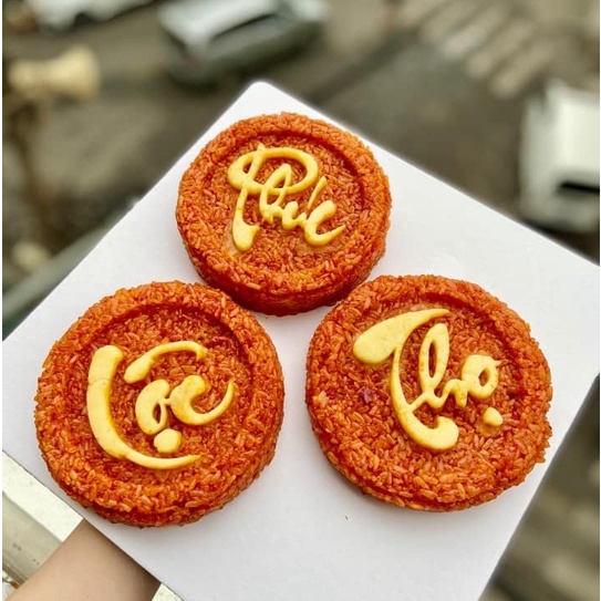Bộ khuôn xôi tạo hình PHÚC LỘC THỌ - Set 3 mặt khuôn nhấn tạo hình chữ thư pháp 3d khuôn làm bánh trung thu bánh nướng