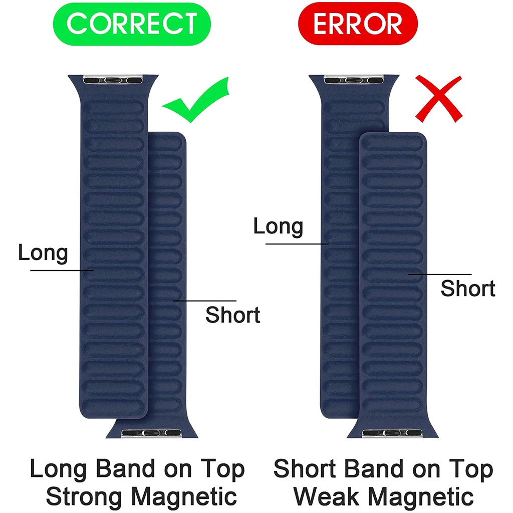 Dây Da Có Nam Châm CCLCC Cho Apple Watch Band 44mm 41 45mm 42 38mm49mm iWatch Series 8 Ultra 7 Se 6 5 3