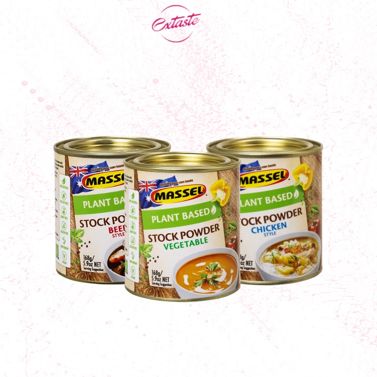 Hạt nêm vị bò Massel Premium Stock Powder Beef Style không bột ngọt an toàn cho gia đình 168g