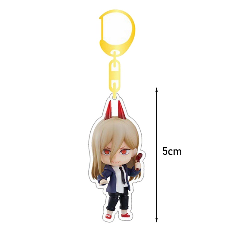 Móc Chìa Khóa Bằng Acrylic Hình Nhân Vật Anime Chainsaw Man Pochita Makima