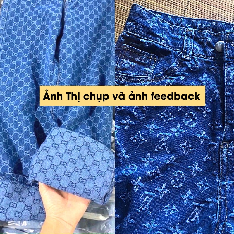 Quần jeans ống rộng, quần nữ cạp cao, chất jeans mềm, siêu hack dáng