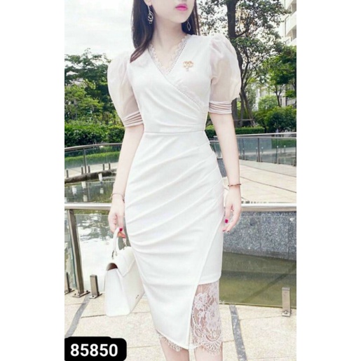 Đầm đen 😘 FREESHIP 😘 đầm dự tiệc kèm hình thật ôm body cổ tim phối ren phòng cách tiểu thư - 75858 | BigBuy360 - bigbuy360.vn