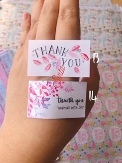 Set tem dán “Thank you” (set 4 tờ A4)
