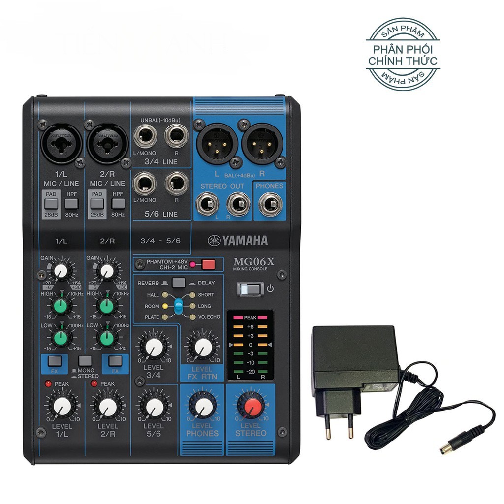 Bàn Trộn Yamaha MG06X - Mixer Mini 6 Input Compact Stereo Mixing Console MG06 Phòng Thu Studio Mix MG6 - Chính Hãng