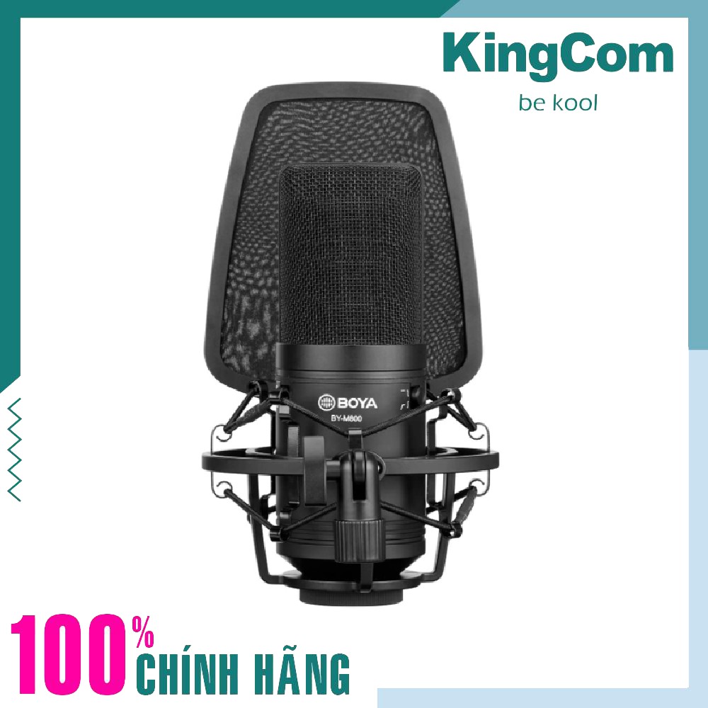 BOYA BY-M800, Micro Thu Âm Chuyên Nghiệp Có Màng Ngăng Lớn, Nguồn Điện Phantom & Vỏ Ngoài Kim Loại