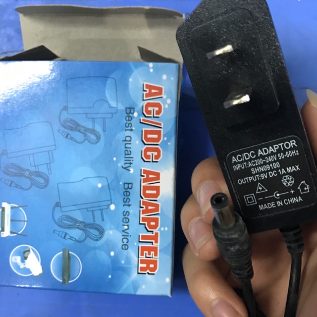 Sạc nguồn 9v 1a chân to