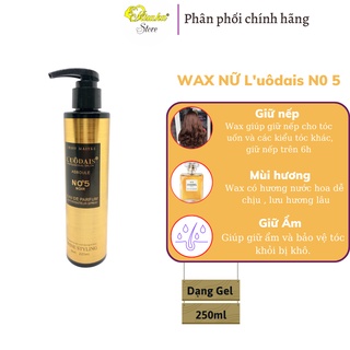 Wax nữ giữ nếp cho tóc uốn và  tạo kiểu l'uôdais no 5 , wax dạng gel mềm , giúp cố định tóc trên 5h , mùi thơm nước hoa