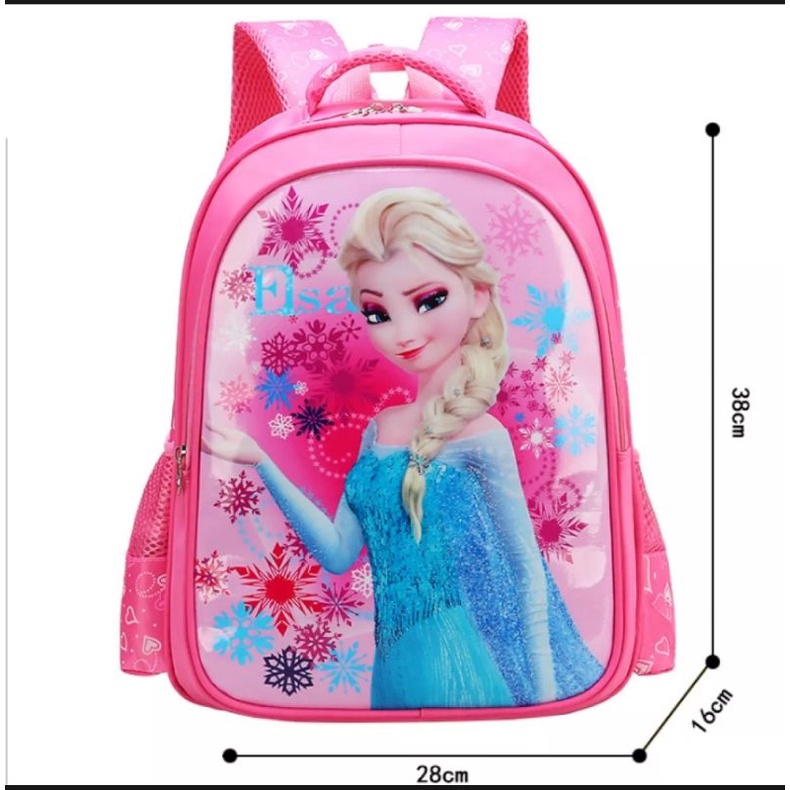 Balo công chúa Elsa Anna ba lô cho bé gái Frozen 2 cặp đi học siêu nhẹ size tiểu học