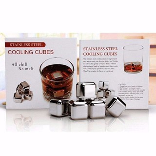 Đá Lạnh Inox Không Tan Cooling Cubes 8 Viên