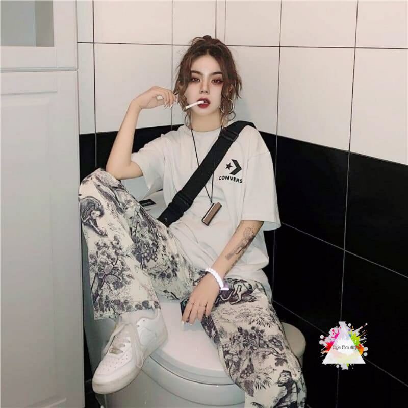 QUẦN CULOTTES HỌA TIẾT TRANH SƠN DẦU LANDSCAPE UNISEX CHẤT NGẦU - TIE DYE PANTS UNISEX - Tie Dye Boutique 💢