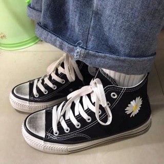 [ORDER] Giày ulzzang dáng CV thêu hoa cúc (ảnh thật phía cuối)