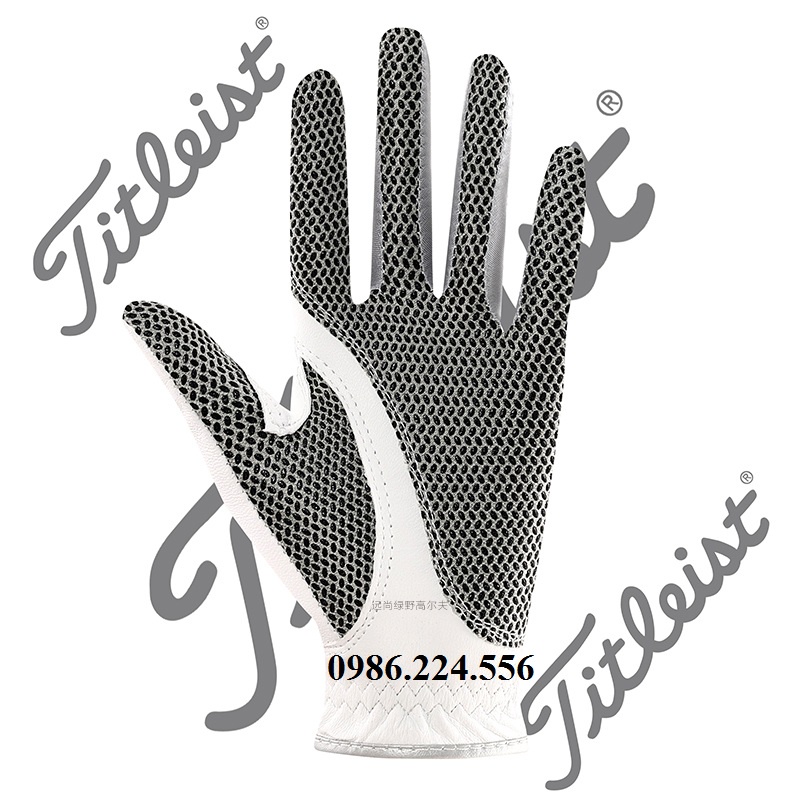 Găng tay golf nam nữ dành cho tay trái da Titleist chống trượt bám dính đàn hồi thoáng khí GT001