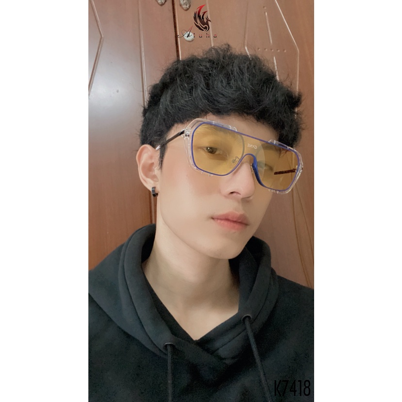 Kính mát hot trend TikTok phong cách Unisex chống tia UV400 hot trend TikTok lên hình cực chất - K7418 - Aluha