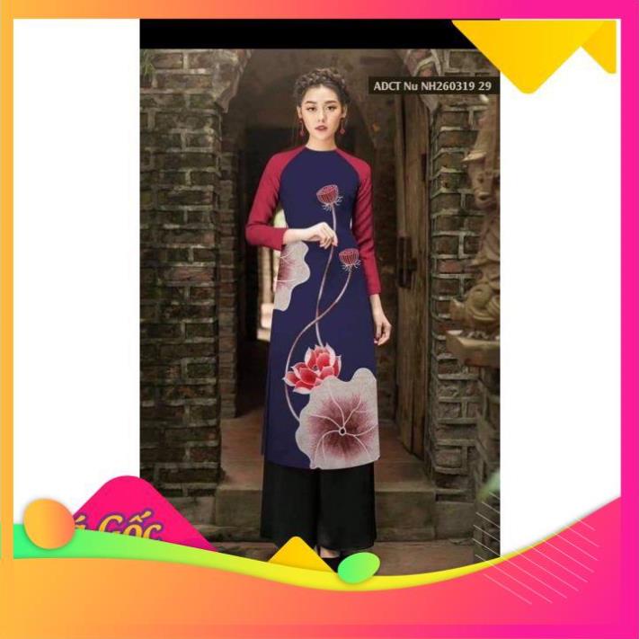 Áo dài cách tân in hoa đẹp