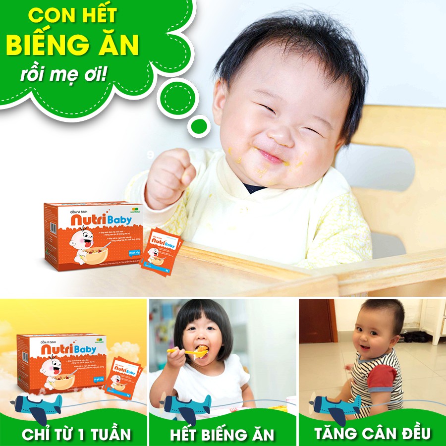 Nutri Baby - Tăng cường sức đề kháng, giúp trẻ ăn ngon, tiêu hóa tốt, tăng cường sức khỏe