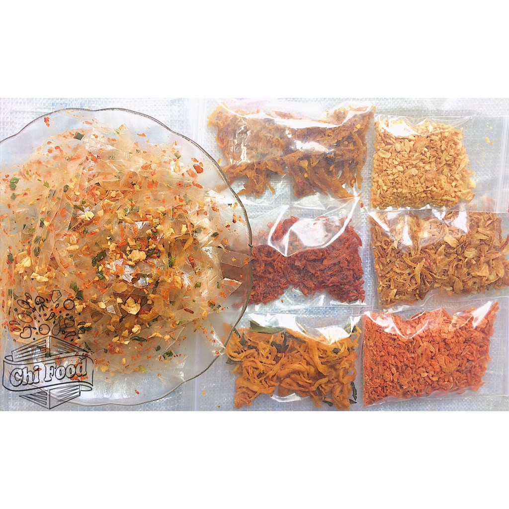 Bánh Tráng Trộn Ruốc Tỏi Sợi Túi 130GR! Bánh Tráng Tây Ninh Ăn Liền Tiện Lợi