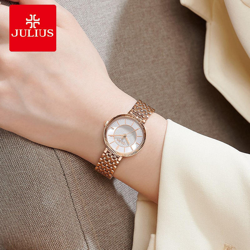 Julius Official | Đồng hồ nữ Julius JA-1302 dây thép size 26