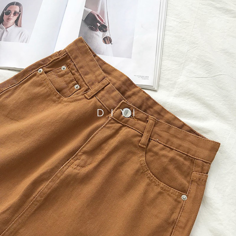 Chân Váy Kaki Jean Phom Chữ A Eo Cao_Nhiều Màu | BigBuy360 - bigbuy360.vn