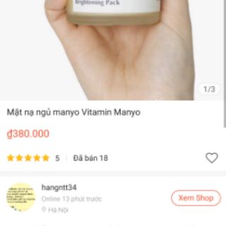Mặt nạ ngủ Manyo vitamin tree brightening pack