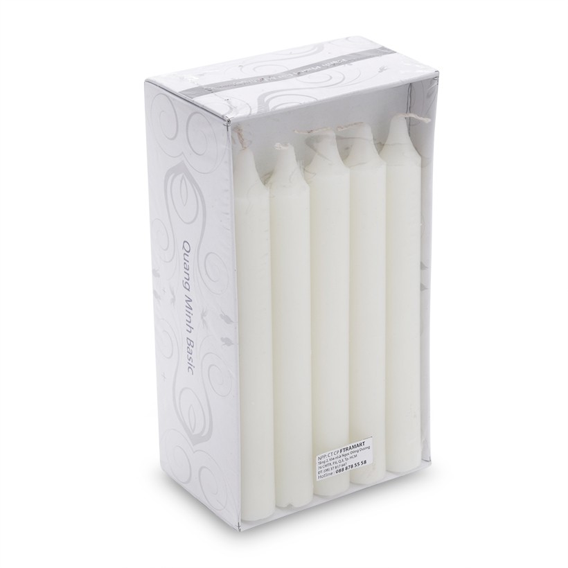 Hộp 15 cây nến thơm thẳng Quang Minh Candle NQM0017 15 cm (Lựa chọn 17 màu)