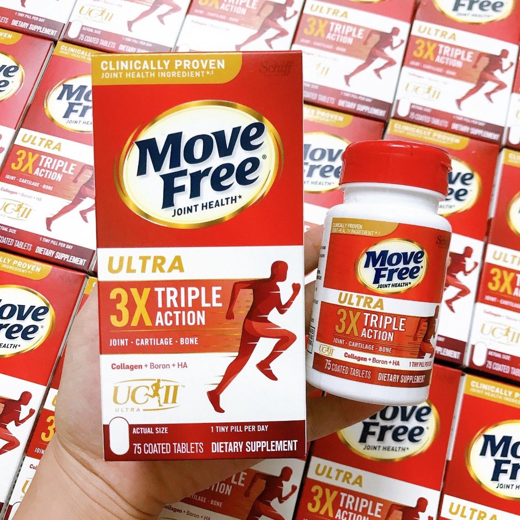 Viên uống hỗ trợ xương khớp Schiff Move Free Ultra Triple Action 75 viên của Mỹ