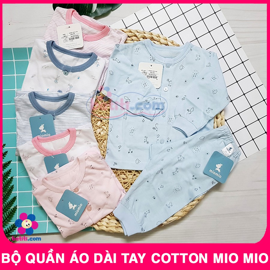 [MIO MỎNG] Bộ Quần Áo Dài Tay Cho Bé Sơ Sinh Miomio