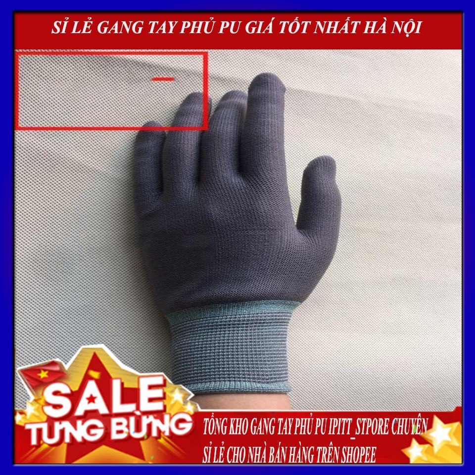 Găng tay bảo hộ lao động có phủ nhựa xanh