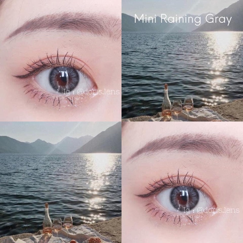 Lens Mini Raining Gray / Brown - tặng kèm khay gương khi mua