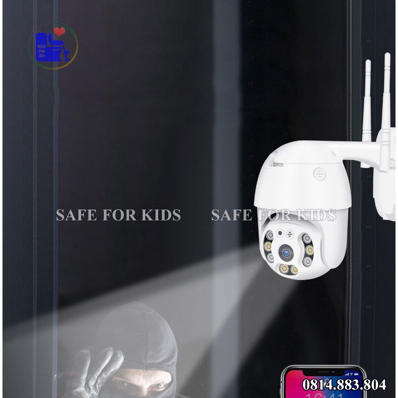 Camera Ngoài Trời Xoay 350 Độ, Camera Giám Sát Ban Đêm Hồng Ngoại Kết Nối Điện Thoại Máy Tính | BigBuy360 - bigbuy360.vn
