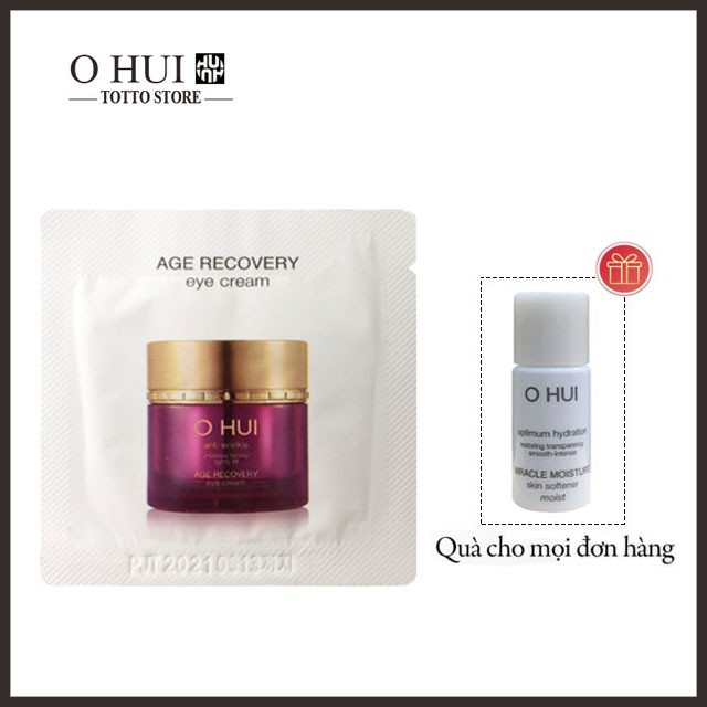 [30 gói] Sample Kem Dưỡng Mắt OHUI Chống Nếp Nhăn Vùng mắt AGE RECOVERY EYE CREAM