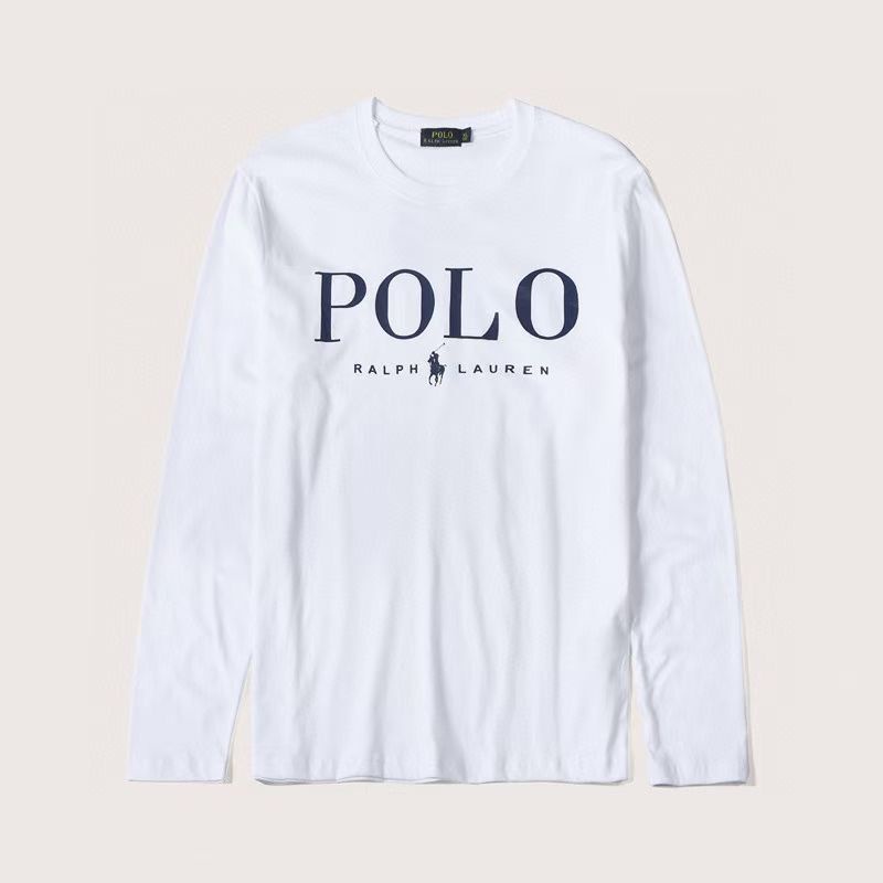 Áo polo tay dài cổ tròn in chữ Ralph Lauren Ralph Lauren cá tính cho nam