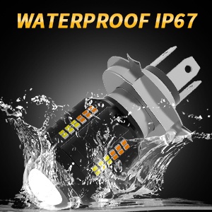 1 Đèn Pha LED T19 P15D H4 H6 BA20D Hai Màu DC12V-60V Cho Xe Mô Tô
