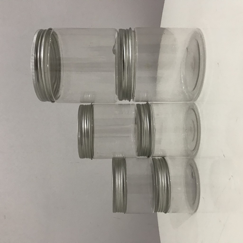 50 CÁI HỦ NHỰA TRÒN NẮP NHÔM THIẾC 100GR / 50GR -  50 HỦ PET 100GR / 50GR -HỦ NHỰA TRÒN TỐT ĐỰNG MỸ PHẨM VÀ ĐỒ KHÔ LOẠI