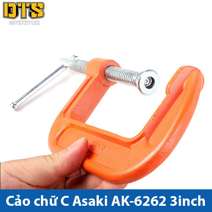 Cảo chữ C Asaki AK-6262 3inch (Vam chữ G)