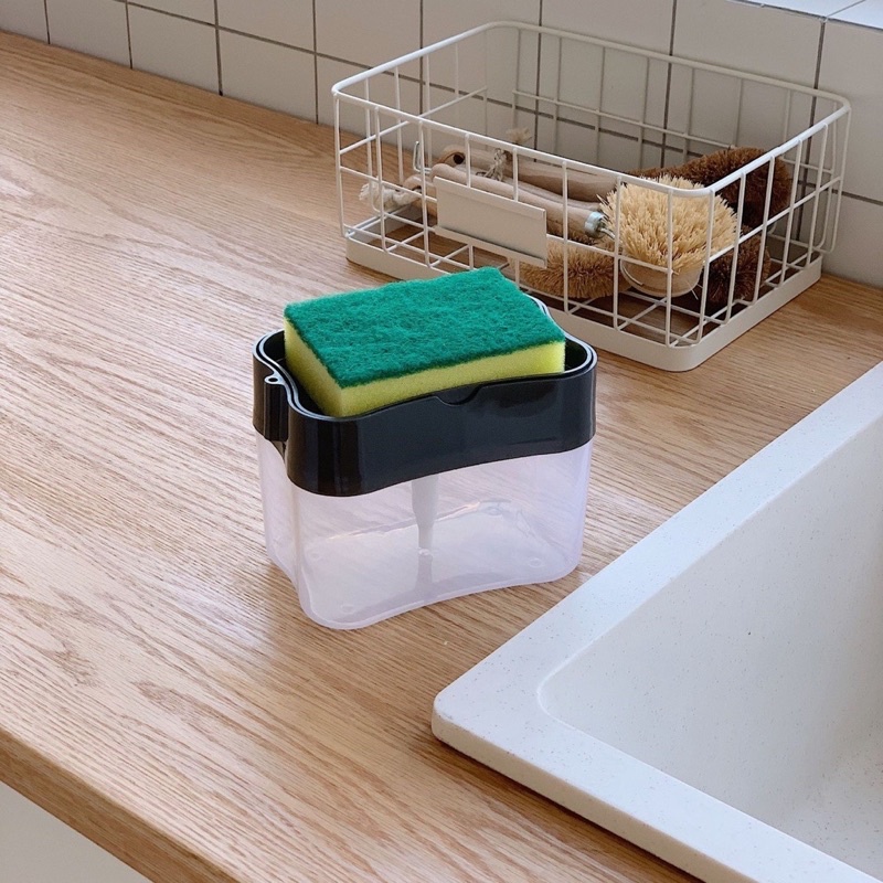Hộp đựng nước rửa chén bát tiện lợi tặng kèm miếng rửa