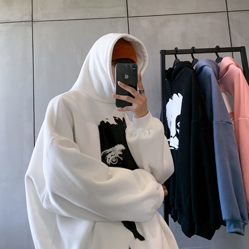 Áo Hoodie Form Rộng Phong Cách Hip Hop Cho Nam
